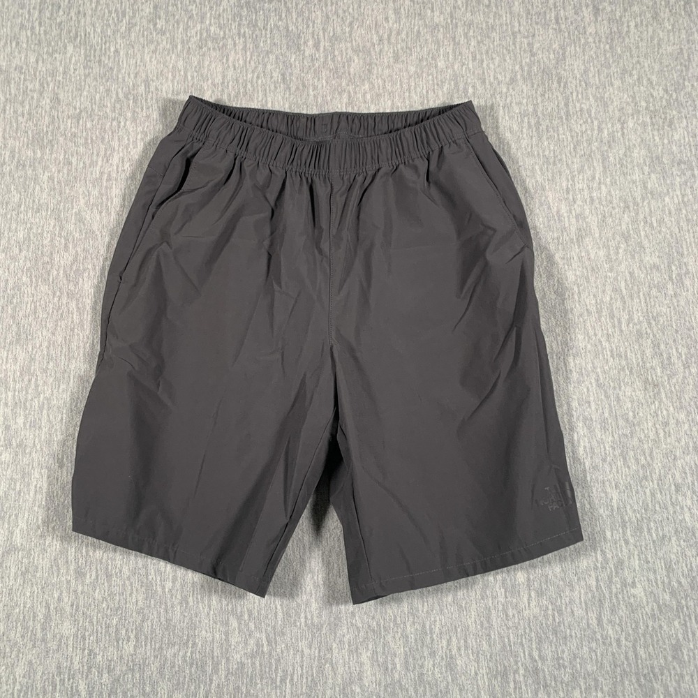 The North Face Shorts Mens Small Black Mesh Lined Pull On‎ Elastic Waist Logo